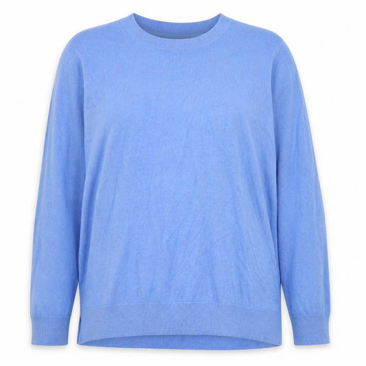 Marks and Spencer Women Blue Size 20 Crew Neck Acrylic Knit Pullover Jumper