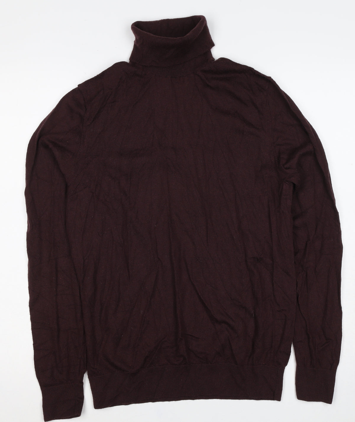 Autograph Men’s Brown Merino Wool Roll Neck Pullover Jumper M