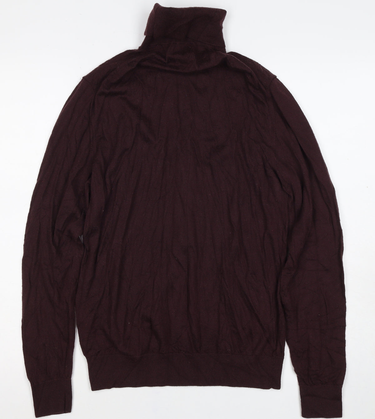 Autograph Men’s Brown Merino Wool Roll Neck Pullover Jumper M