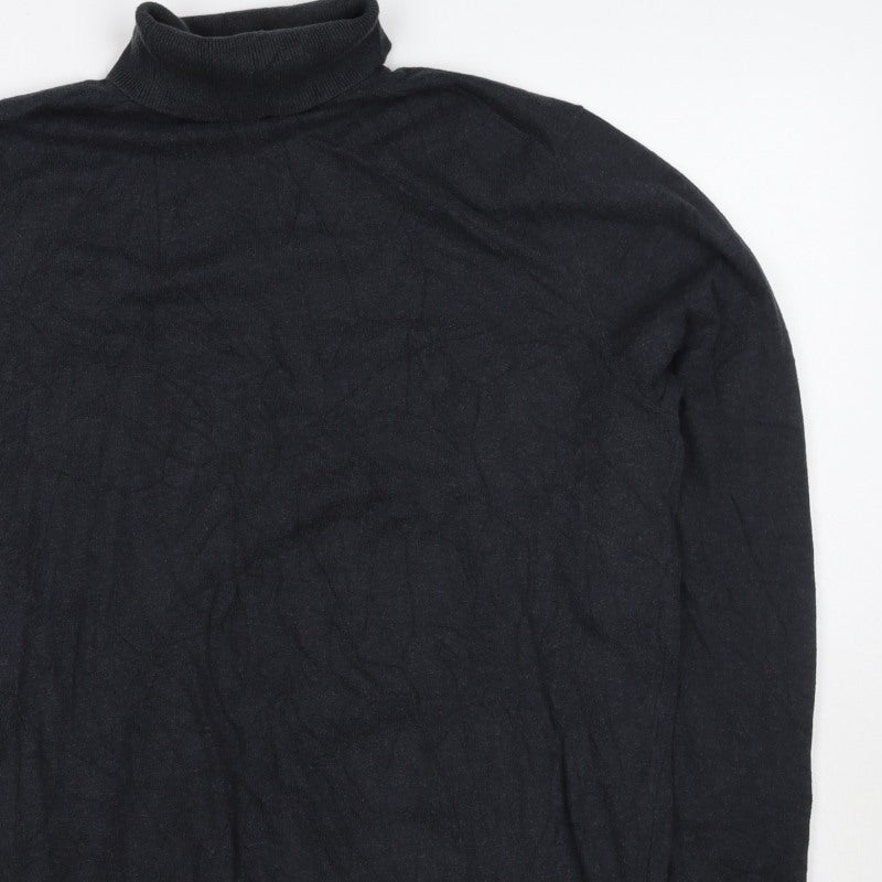 Marks and Spencer Men’s Black L Roll Neck Knit Pullover Jumper