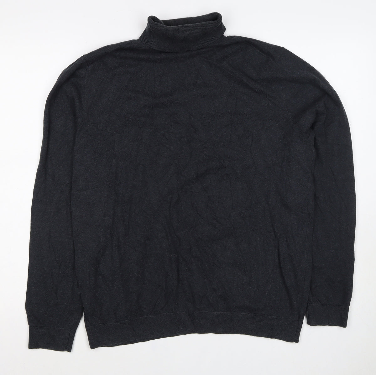Marks and Spencer Men’s Black L Roll Neck Knit Pullover Jumper