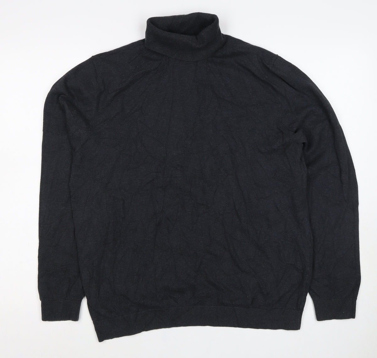 Marks and Spencer Men’s Black L Roll Neck Knit Pullover Jumper