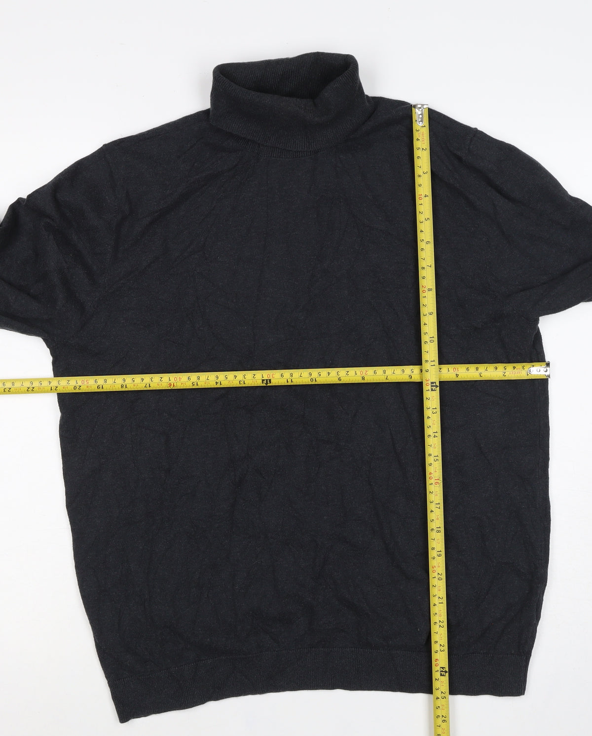 Marks and Spencer Men’s Black L Roll Neck Knit Pullover Jumper