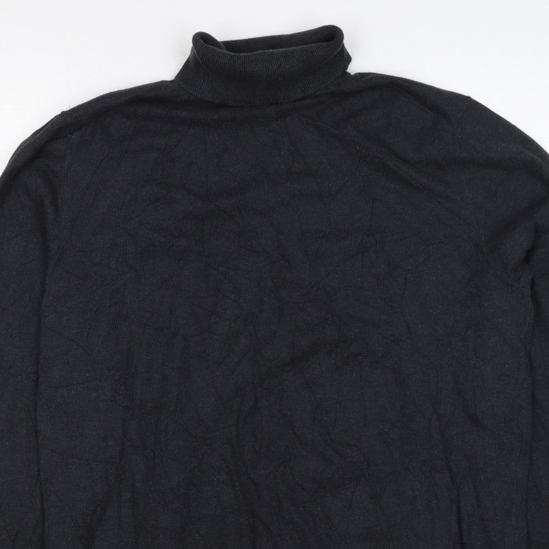 Marks and Spencer Men’s Black L Roll Neck Knit Pullover Jumper
