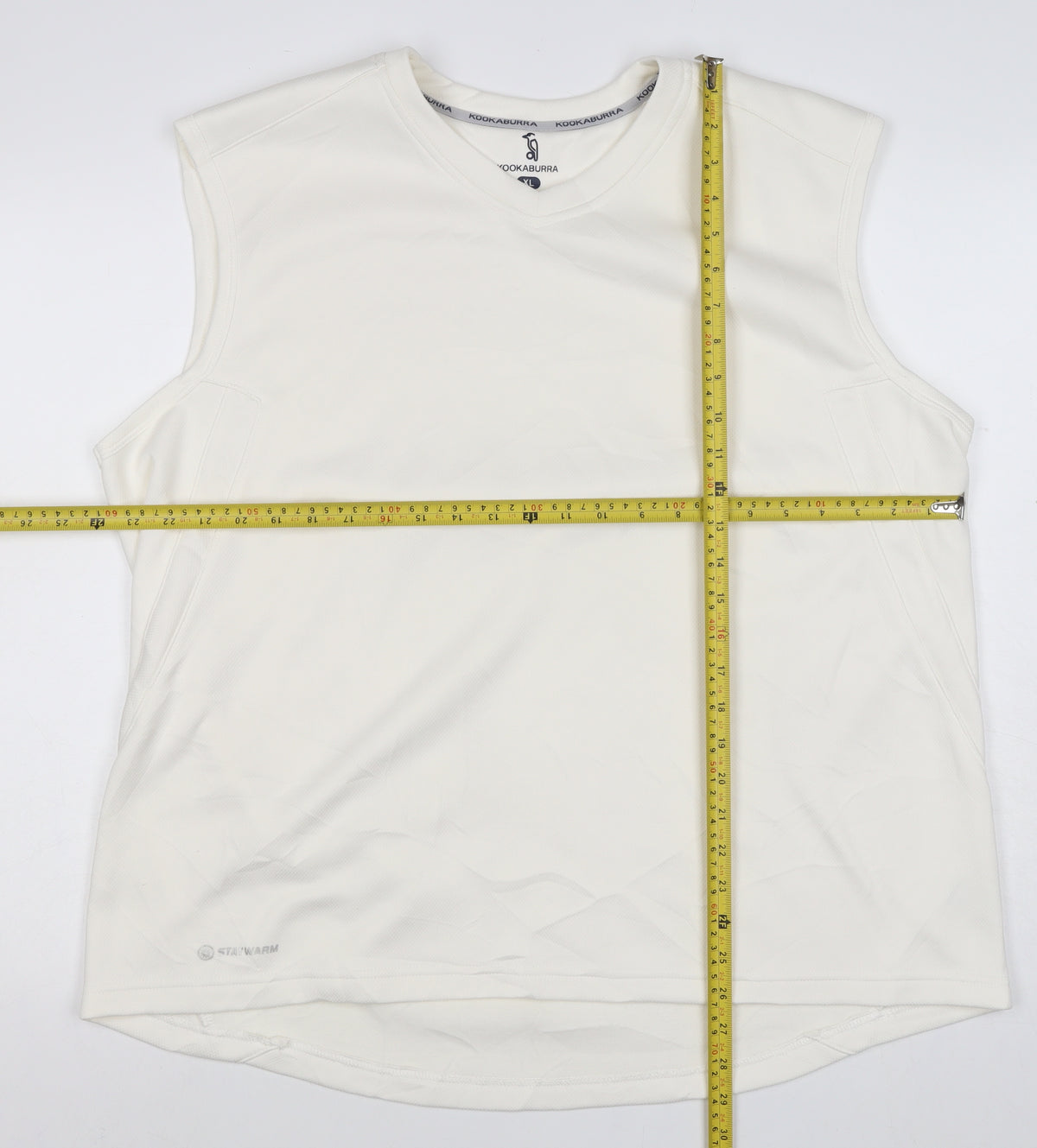 Kookaburra Men’s Ivory XL Basic Sleeveless Cricket Tank Top
