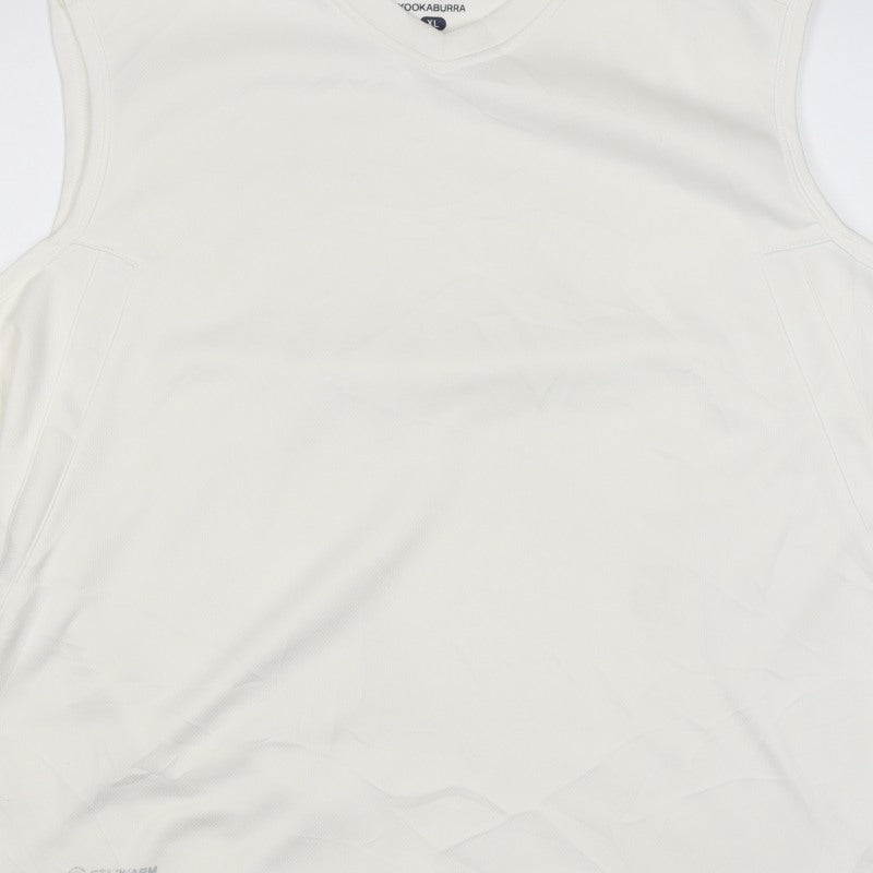 Kookaburra Men’s Ivory XL Basic Sleeveless Cricket Tank Top