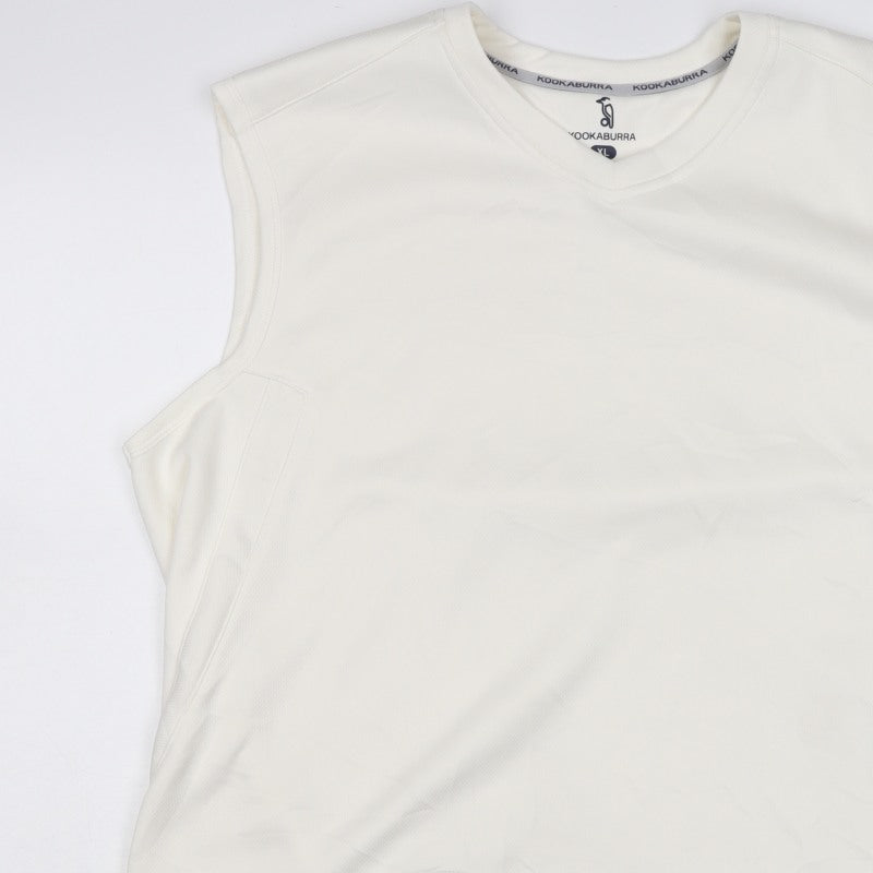 Kookaburra Men’s Ivory XL Basic Sleeveless Cricket Tank Top