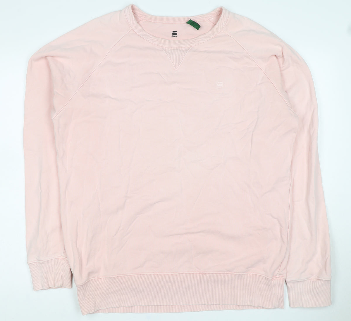 G-Star RAW Men's Pink XL Pullover Crew Neck Logo Sweatshirt