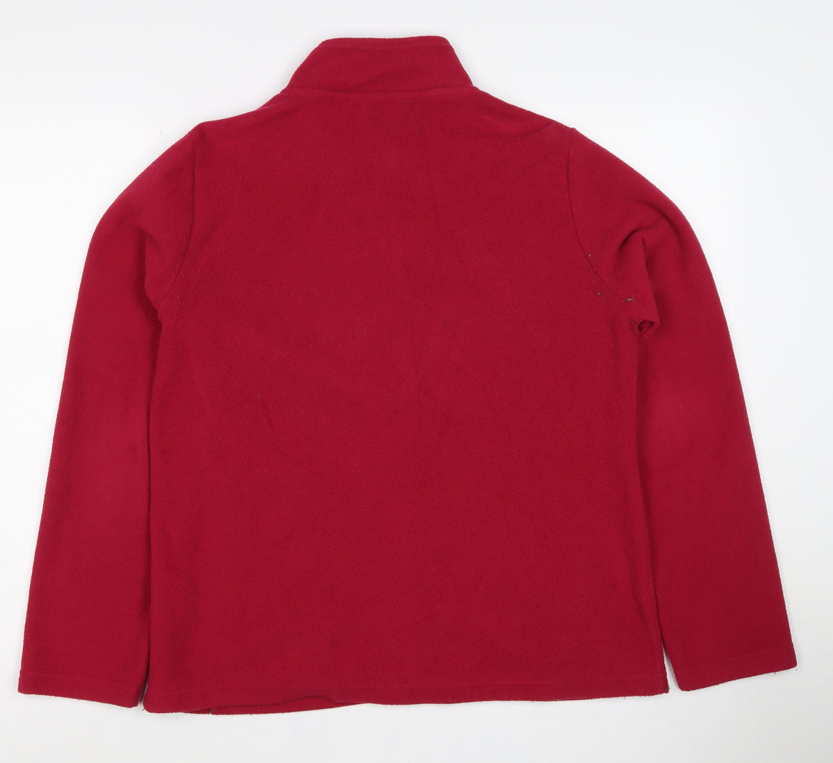 Isle Essentials Women's Red M Basic Fleece Full Zip Jacket