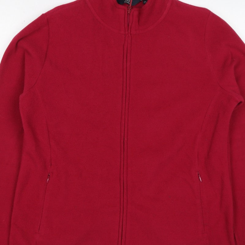 Isle Essentials Women's Red M Basic Fleece Full Zip Jacket