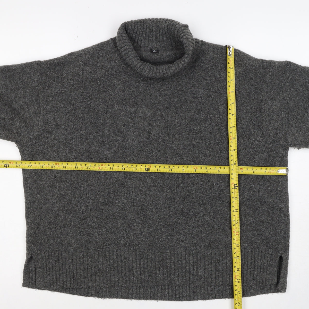 UNIQLO Women’s Grey M Roll Neck Wool Blend Knit Pullover Jumper