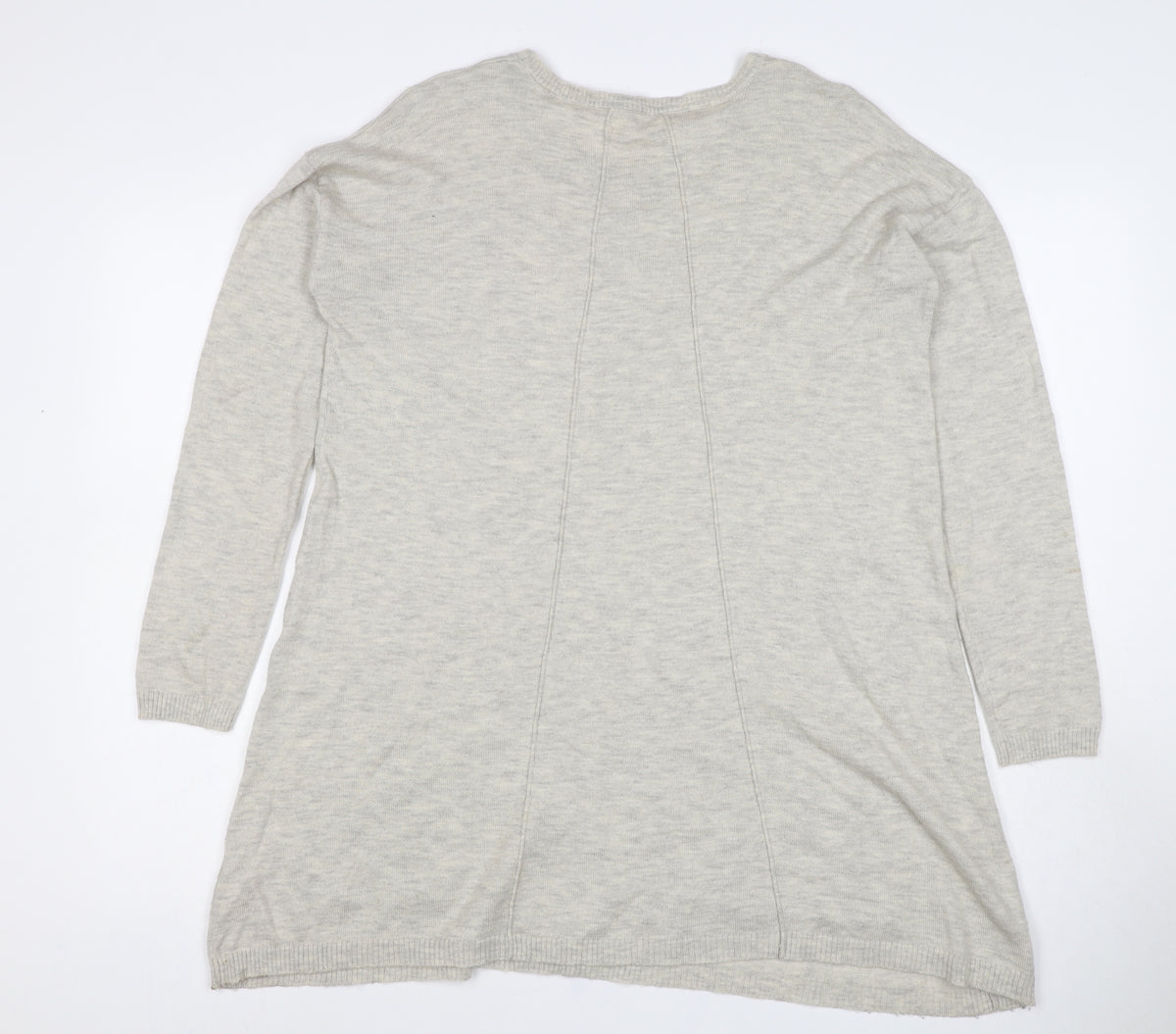 Fat Face Women’s Grey Size 8 Open Knit Longline Cardigan