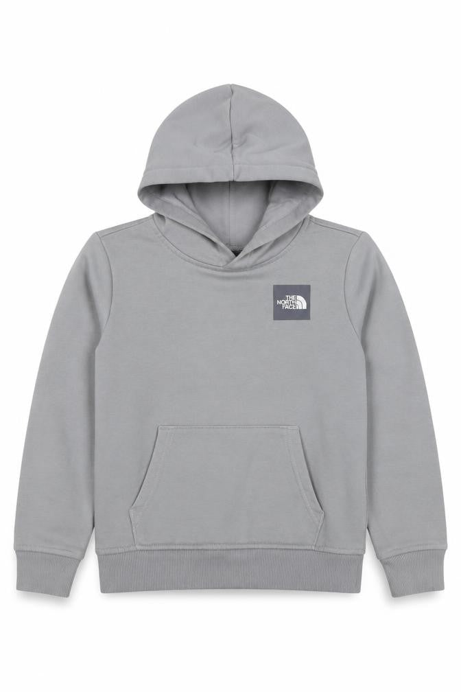 The North Face Boys Grey Logo Pullover Hoodie Age 10 Years