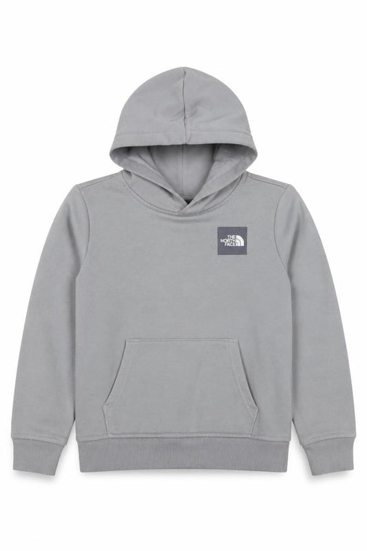 The North Face Boys Grey Logo Pullover Hoodie Age 10 Years
