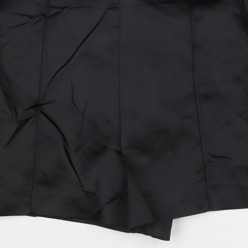 Zara Women Black S Satin Effect Tailored Shorts NWT