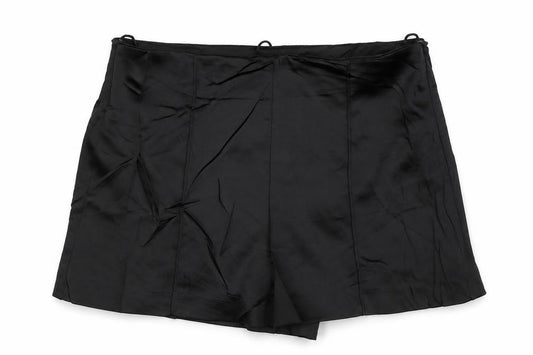Zara Women Black S Satin Effect Tailored Shorts NWT