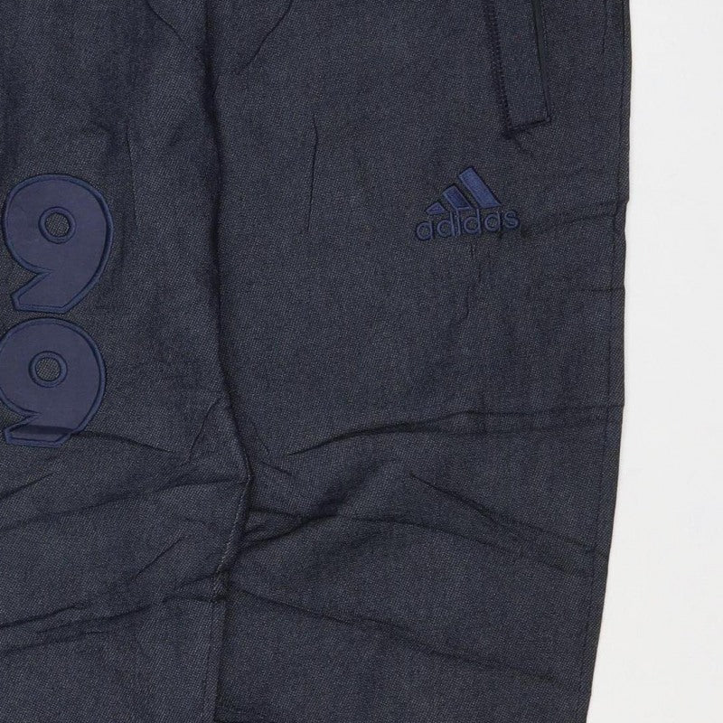 Adidas Men's Navy Blue S Jogger Track Pants Drawstring Zip Pockets