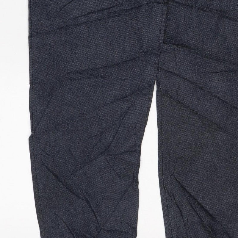Adidas Men's Navy Blue S Jogger Track Pants Drawstring Zip Pockets