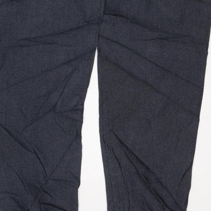 Adidas Men's Navy Blue S Jogger Track Pants Drawstring Zip Pockets