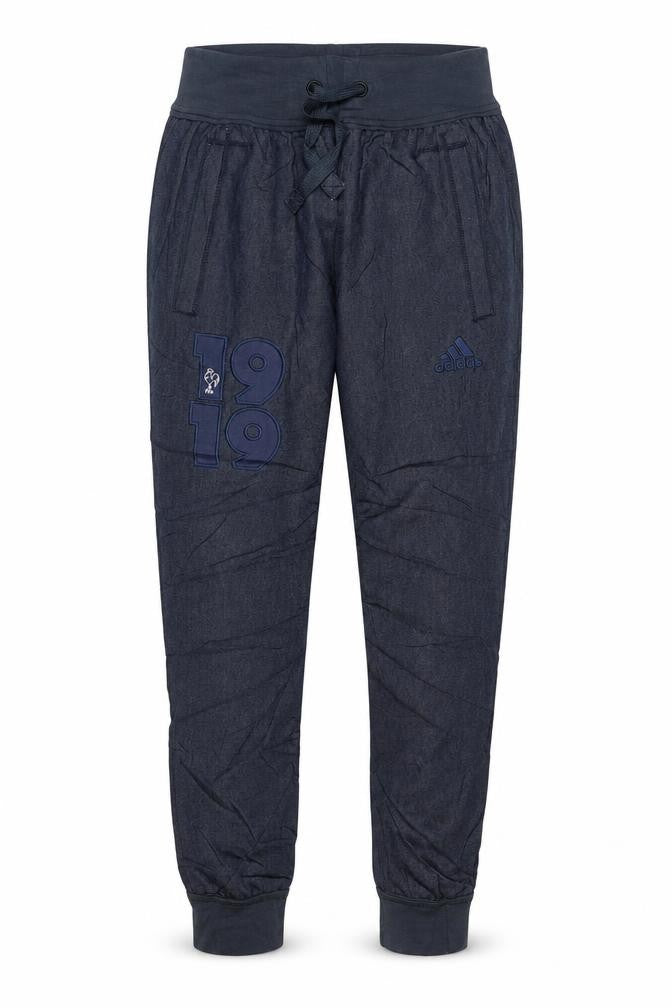 Adidas Men's Navy Blue S Jogger Track Pants Drawstring Zip Pockets