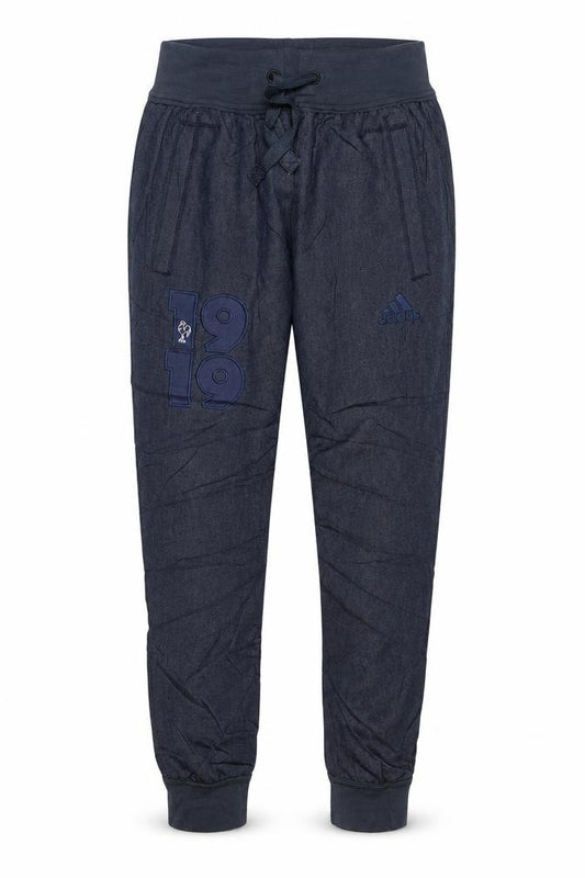 Adidas Men's Navy Blue S Jogger Track Pants Drawstring Zip Pockets