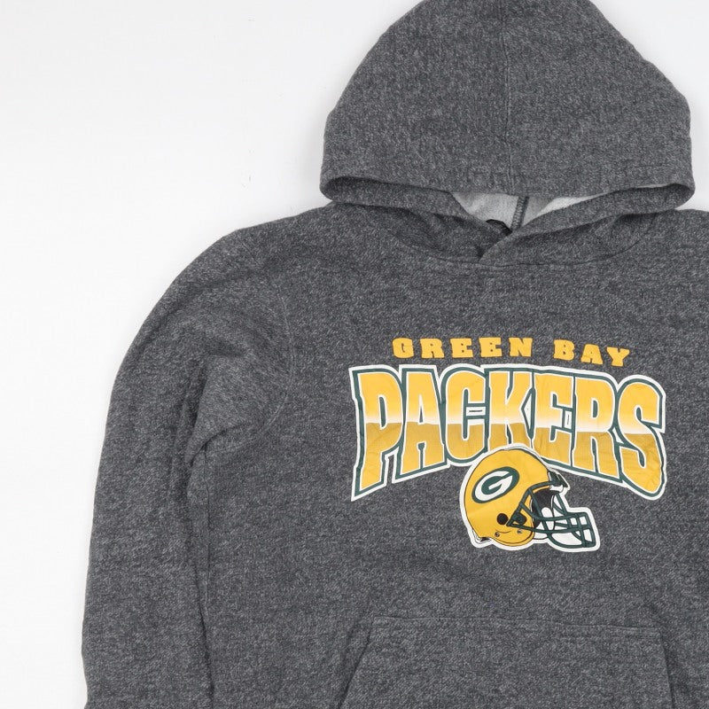 Team Apparel Boys Grey L Green Bay Packers NFL Pullover Hoodie