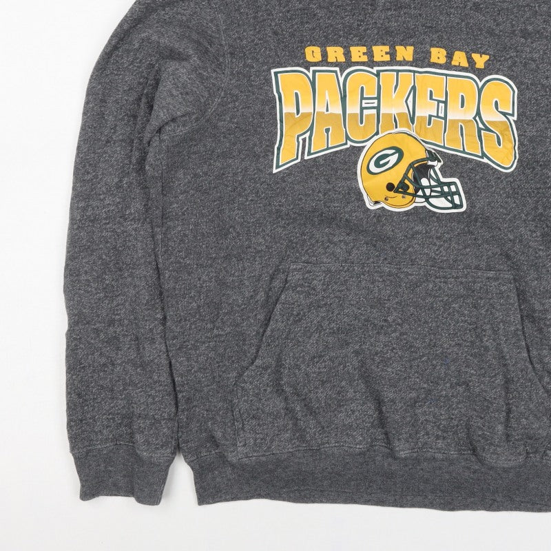 Team Apparel Boys Grey L Green Bay Packers NFL Pullover Hoodie