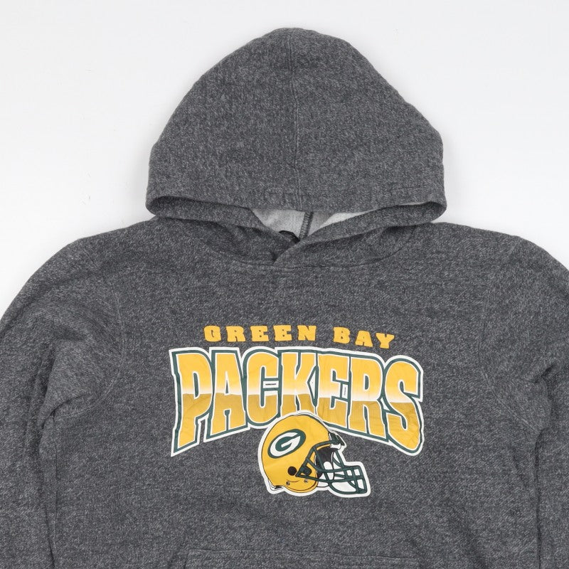 Team Apparel Boys Grey L Green Bay Packers NFL Pullover Hoodie