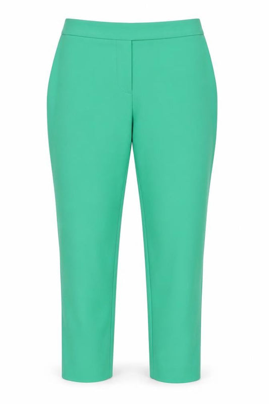 Topshop Women Green UK 10 Tailored Straight Leg Dress Trousers