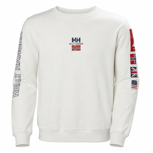 Helly Hansen Men's Ivory M Crew Neck Flag Logo Sweatshirt