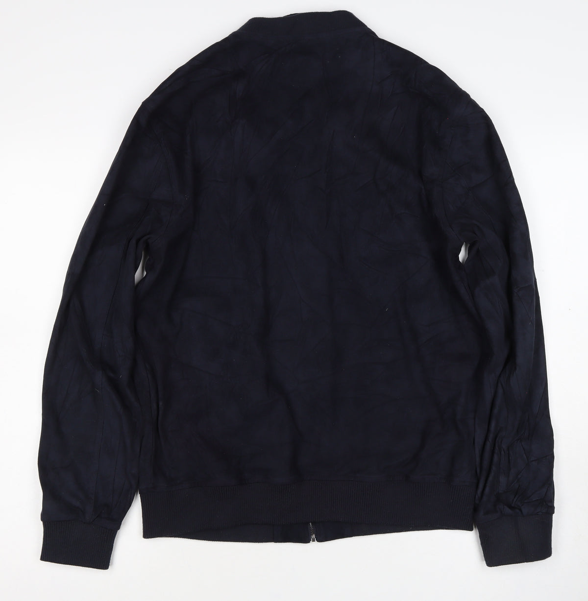 Zara Man Blue M Bomber Jacket Full Zip Casual Pockets