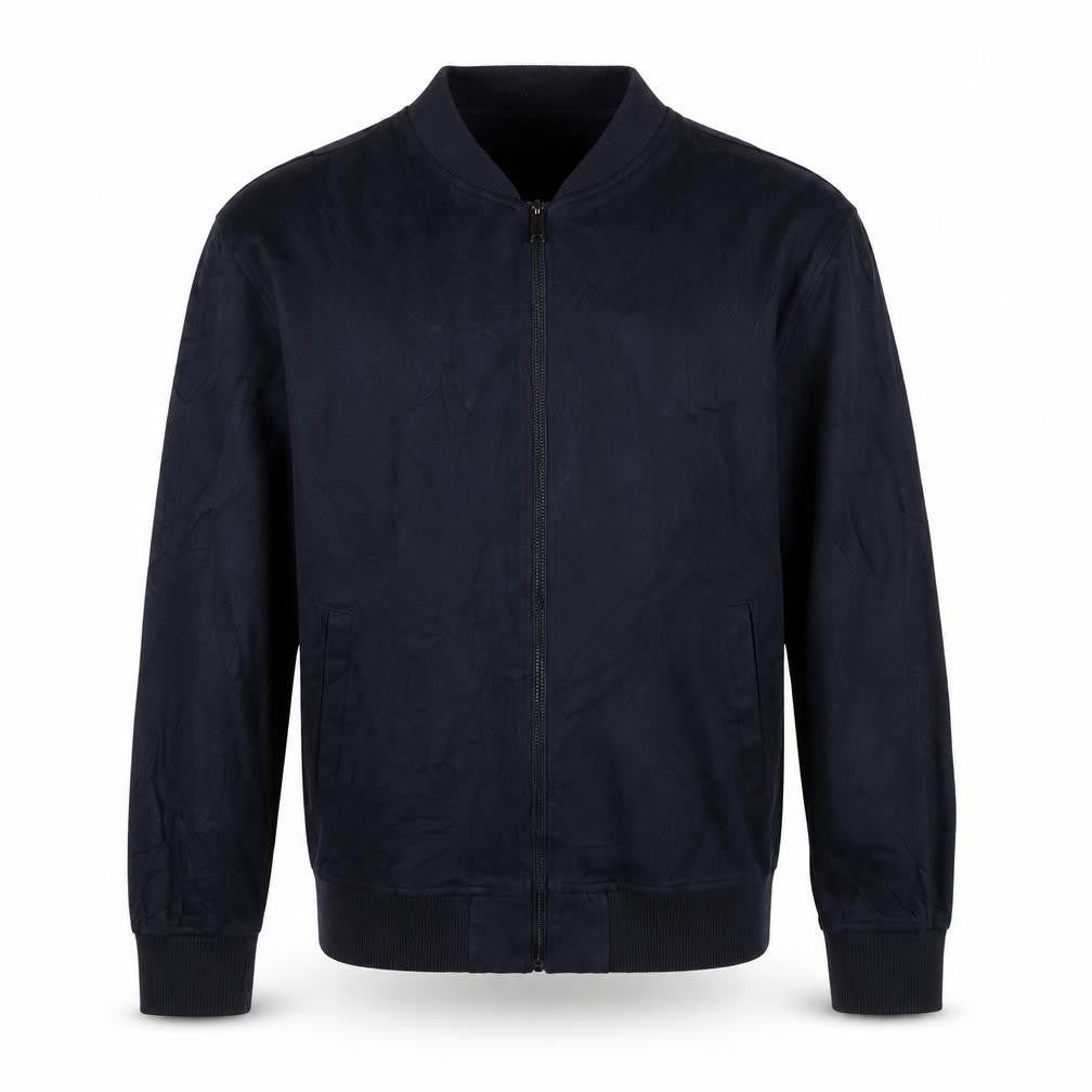 Zara Man Blue M Bomber Jacket Full Zip Casual Pockets