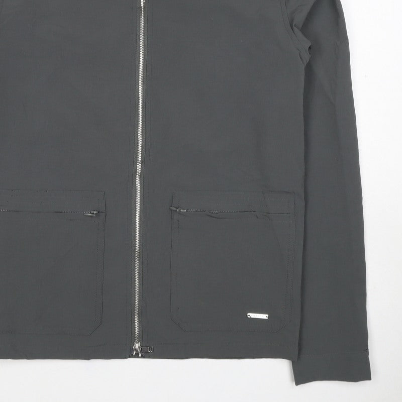 Bélier Men’s Grey Stretch Zip Jacket Size S Point Collar Pockets