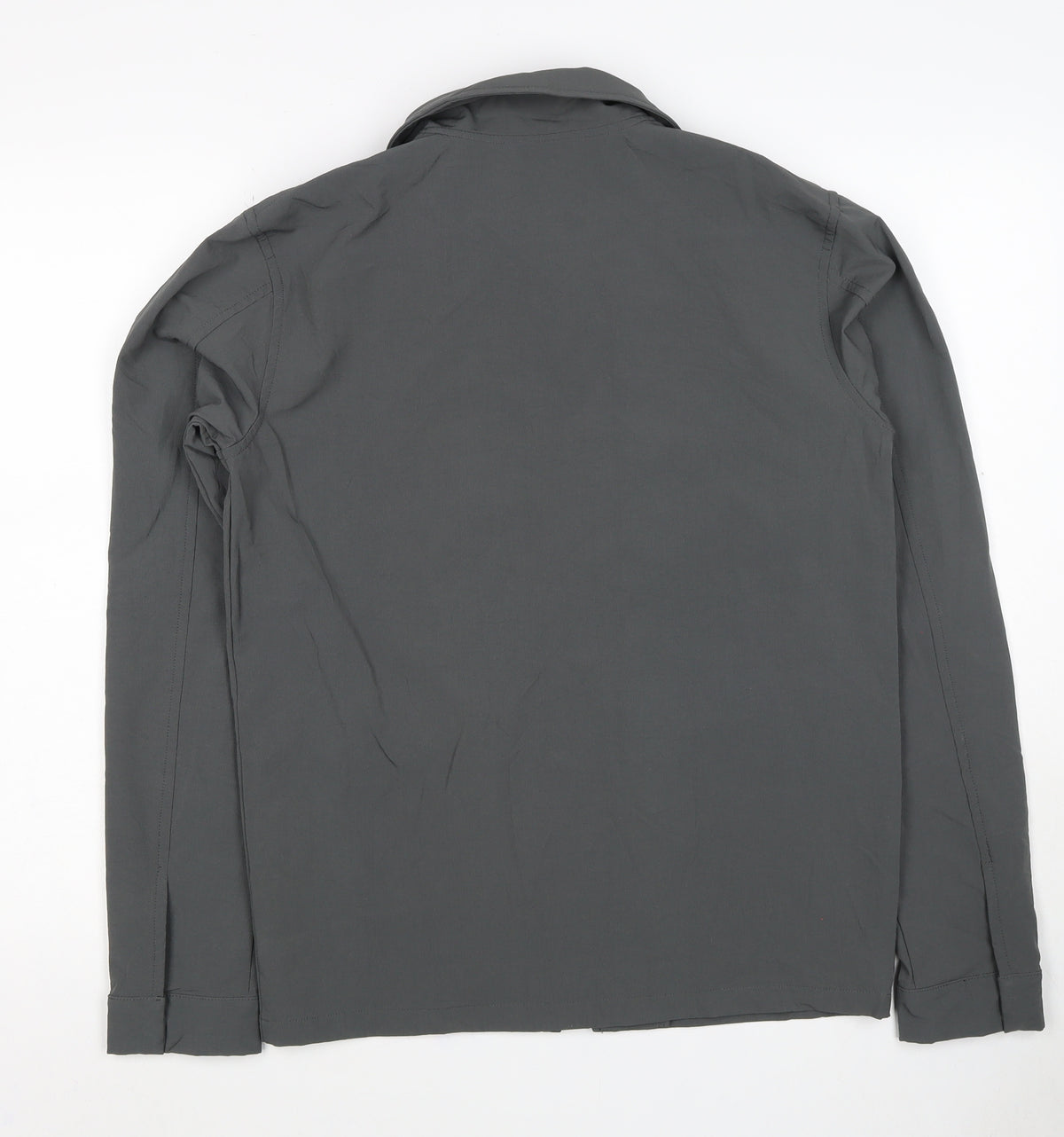 Bélier Men’s Grey Stretch Zip Jacket Size S Point Collar Pockets
