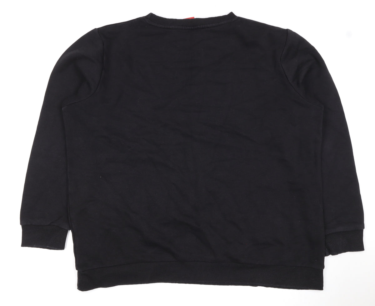 Liverpool FC Men’s Black 2XL Crew Neck Logo Pullover Sweatshirt