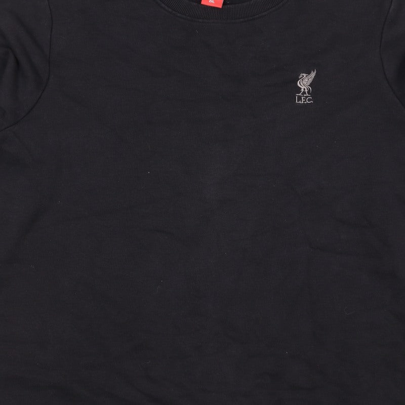 Liverpool FC Men’s Black 2XL Crew Neck Logo Pullover Sweatshirt