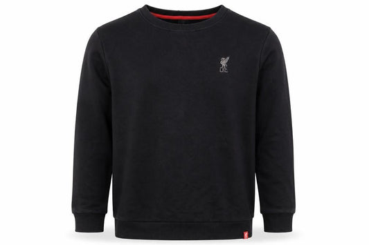 Liverpool FC Men’s Black 2XL Crew Neck Logo Pullover Sweatshirt