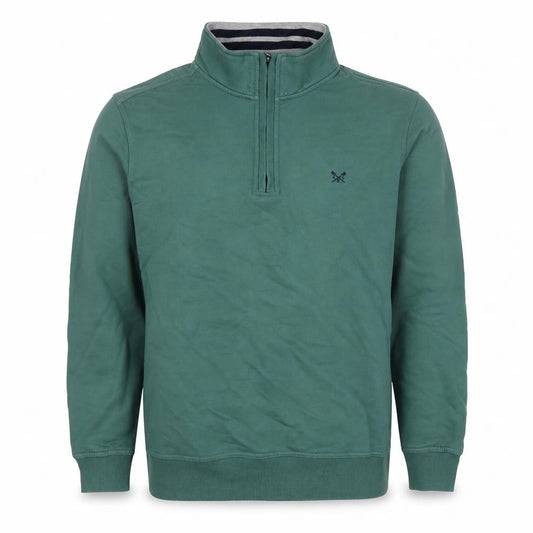 Crew Clothing Company Men’s Green L 1/4 Zip High Neck Sweatshirt