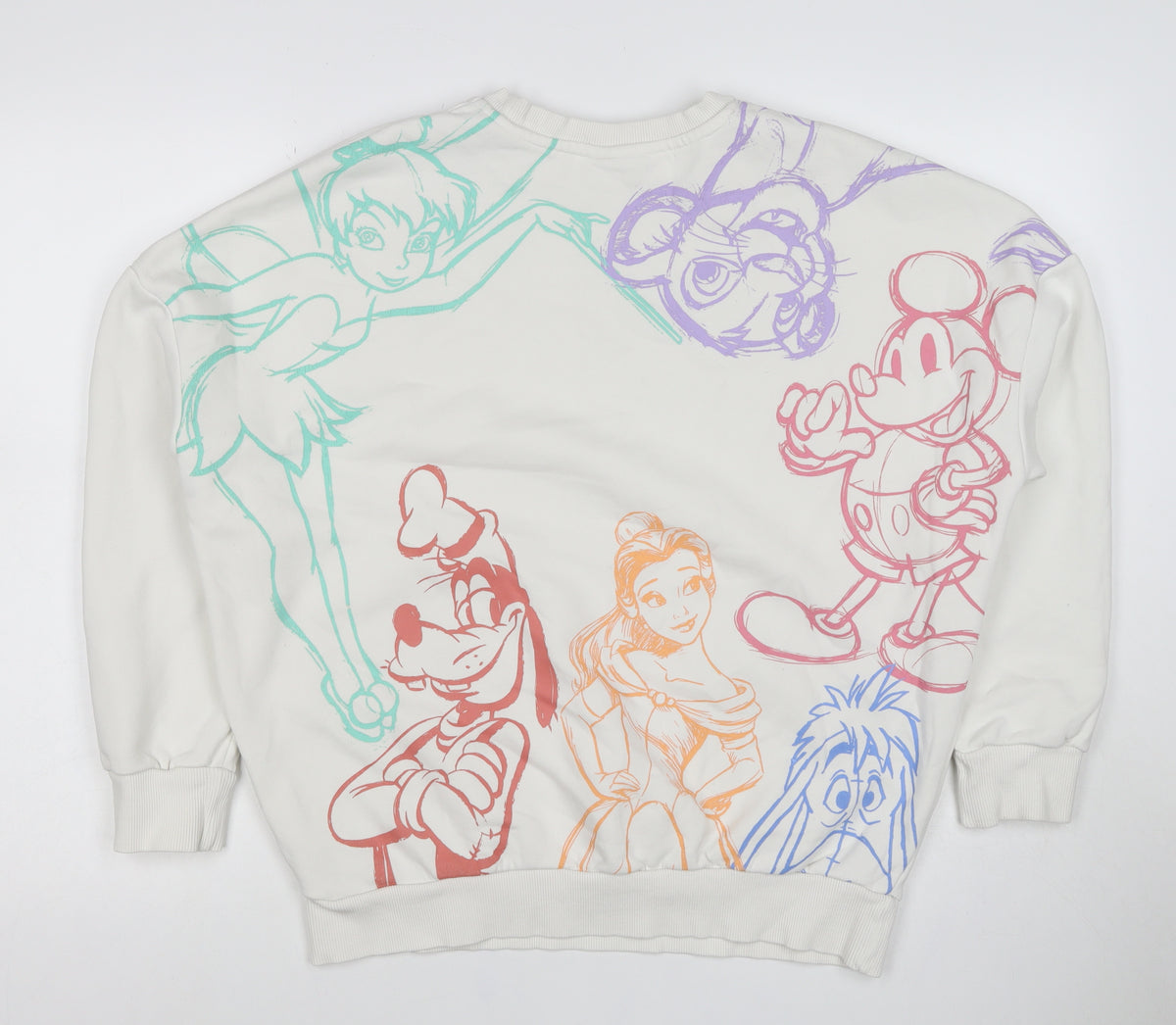 George Disney 100 Women’s Ivory M Graphic Character Sweatshirt