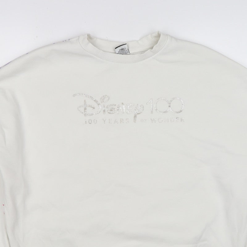 George Disney 100 Women’s Ivory M Graphic Character Sweatshirt