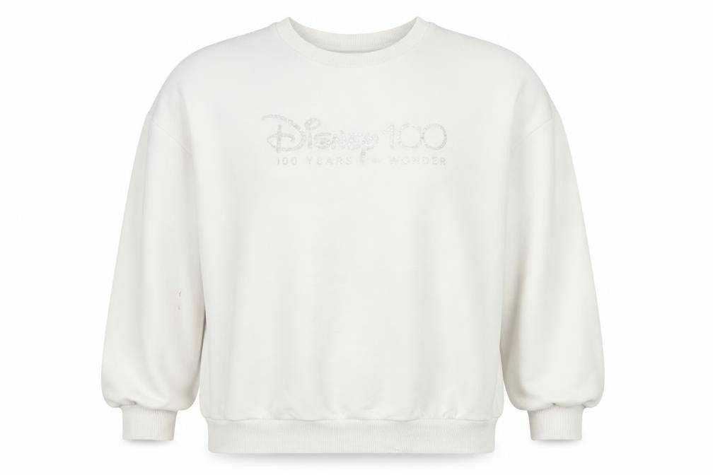 George Disney 100 Women’s Ivory M Graphic Character Sweatshirt