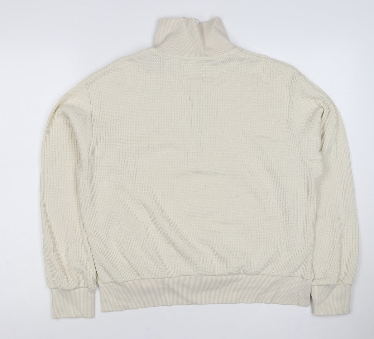 GU Women’s Ivory M Quarter Zip Knit Pullover Sweatshirt