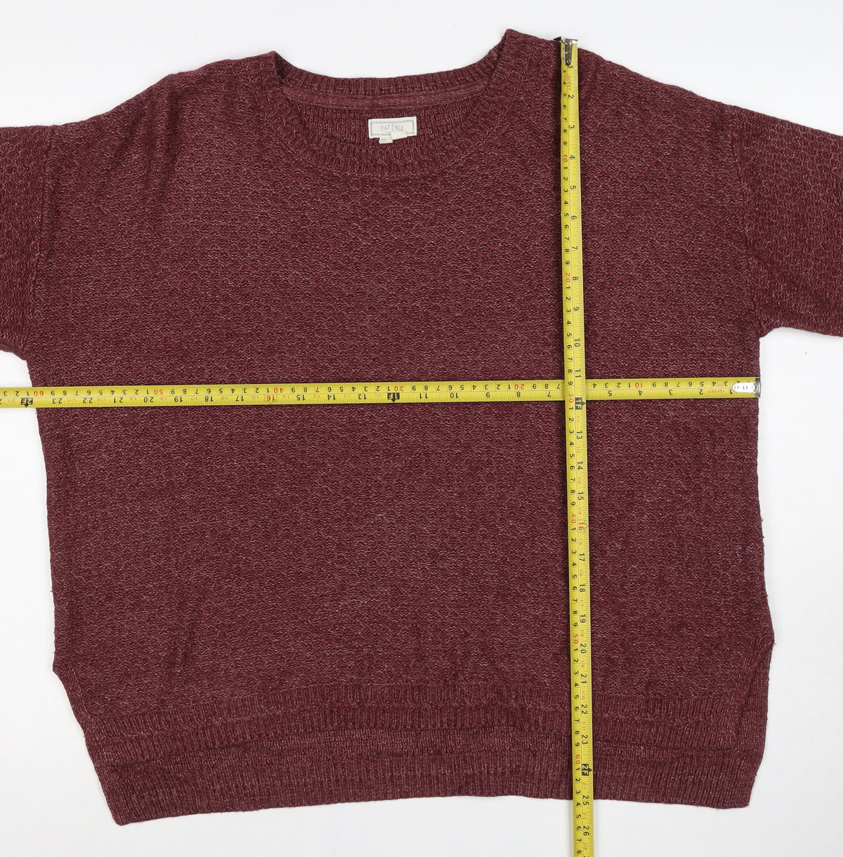 Fat Face Women’s Red Size 16 Crew Neck Knit Pullover Jumper