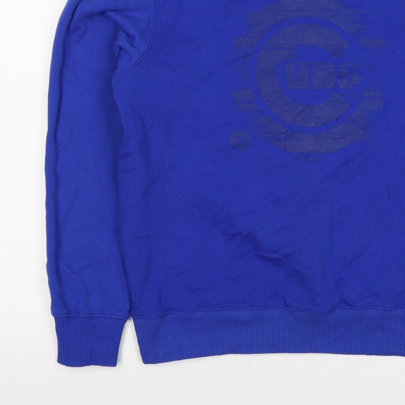 Genuine Merchandise Men's Blue XL Cube Logo Crew Neck Sweatshirt
