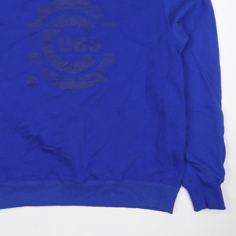 Genuine Merchandise Men's Blue XL Cube Logo Crew Neck Sweatshirt