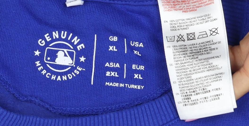 Genuine Merchandise Men's Blue XL Cube Logo Crew Neck Sweatshirt