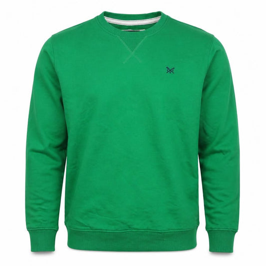Crew Clothing Company Men’s Green L Crew Neck Logo Sweatshirt