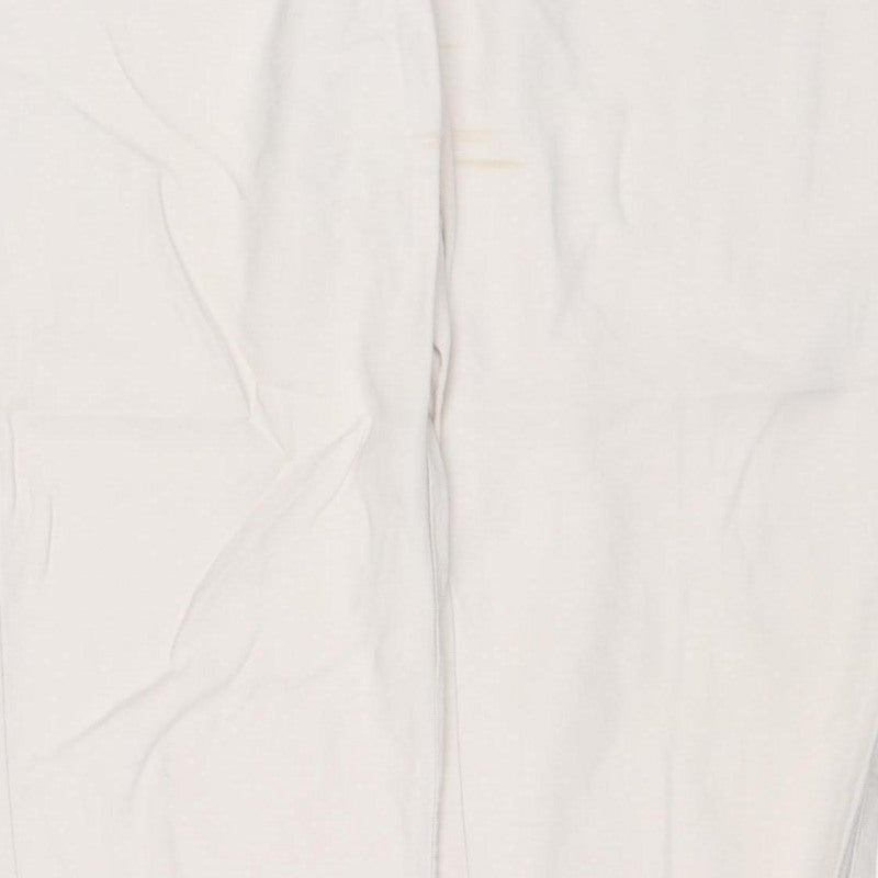Zara Women's Ivory XS Cuffed Jogger Trousers Viscose Blend