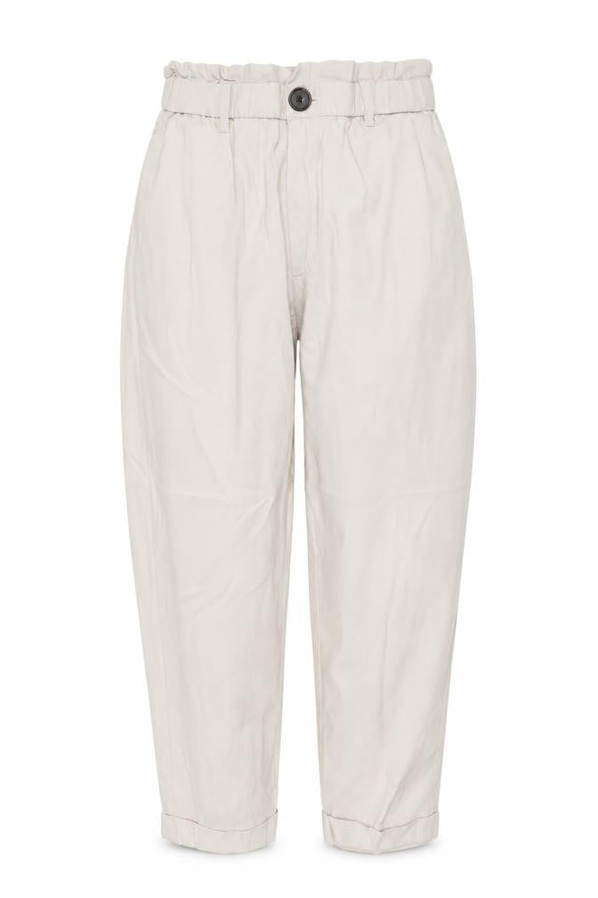 Zara Women's Ivory XS Cuffed Jogger Trousers Viscose Blend