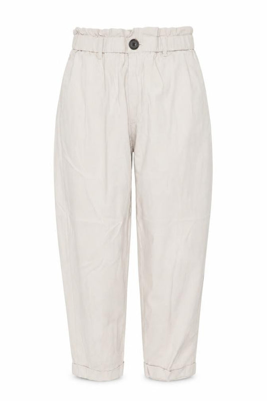 Zara Women's Ivory XS Cuffed Jogger Trousers Viscose Blend
